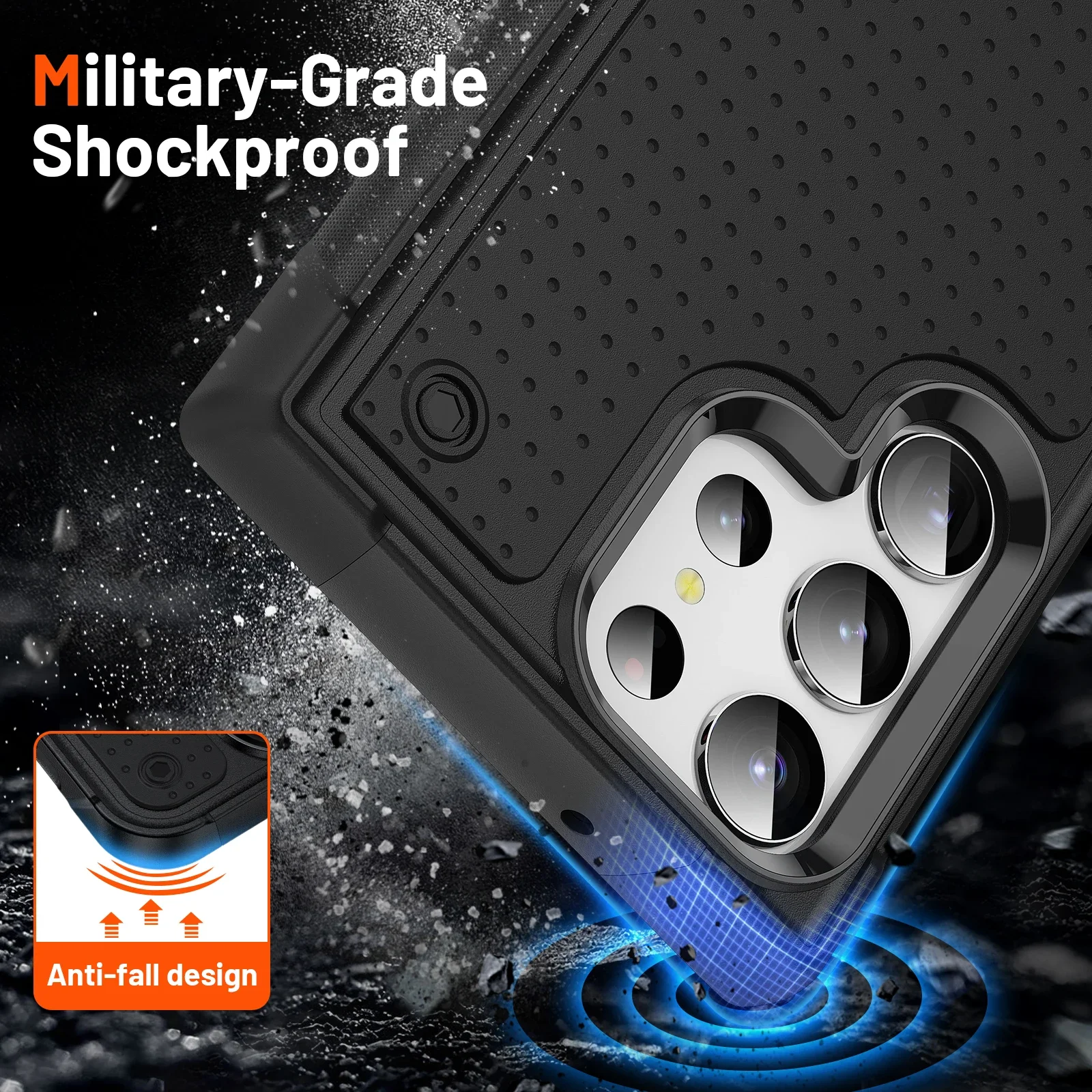 Hybrid Rugged Armor Shockproof Case with TPU Frame and Hard Plastic Back Cover