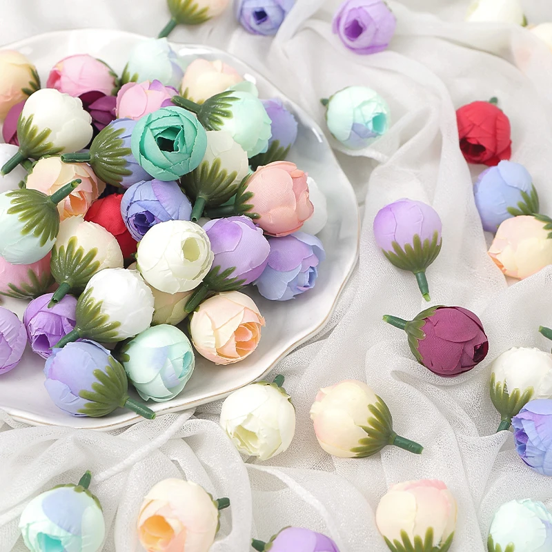 10/20/50 Stück 3,5 cm Rose Künstliche Blumen Kopf Seide Gefälschte Blume für Home Decor Party Hochzeit Dekoration DIY Kranz Zubehör – Detail 6