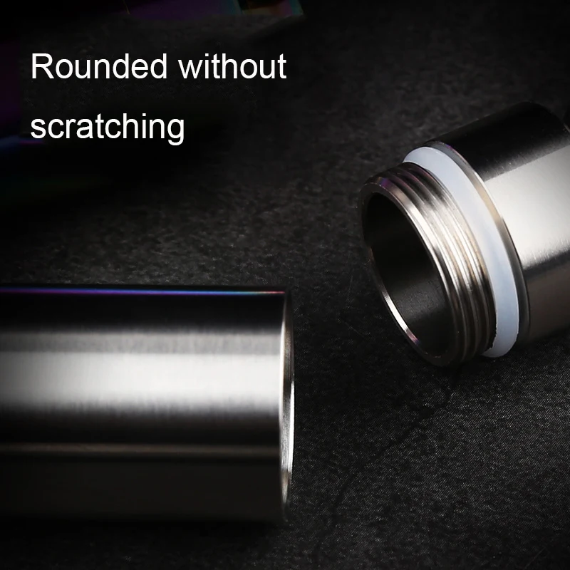 Stainless Steel Waterproof Pill Bottle Mini Pill Box Portable Pill Bottle Sealed Warehouse Outdoor Portable Equipment