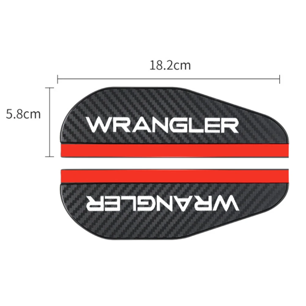 2x Car Rearview Mirror Rain Eyebrow Protector Rain Sticker for WRANGLER Weatherstrip Shield Auto Accessories