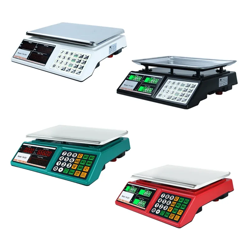 66LB Digital Weight Price Scale Electronic Price Computing Scale LCD Digital Commercial Retail Food Meat Weight Scales