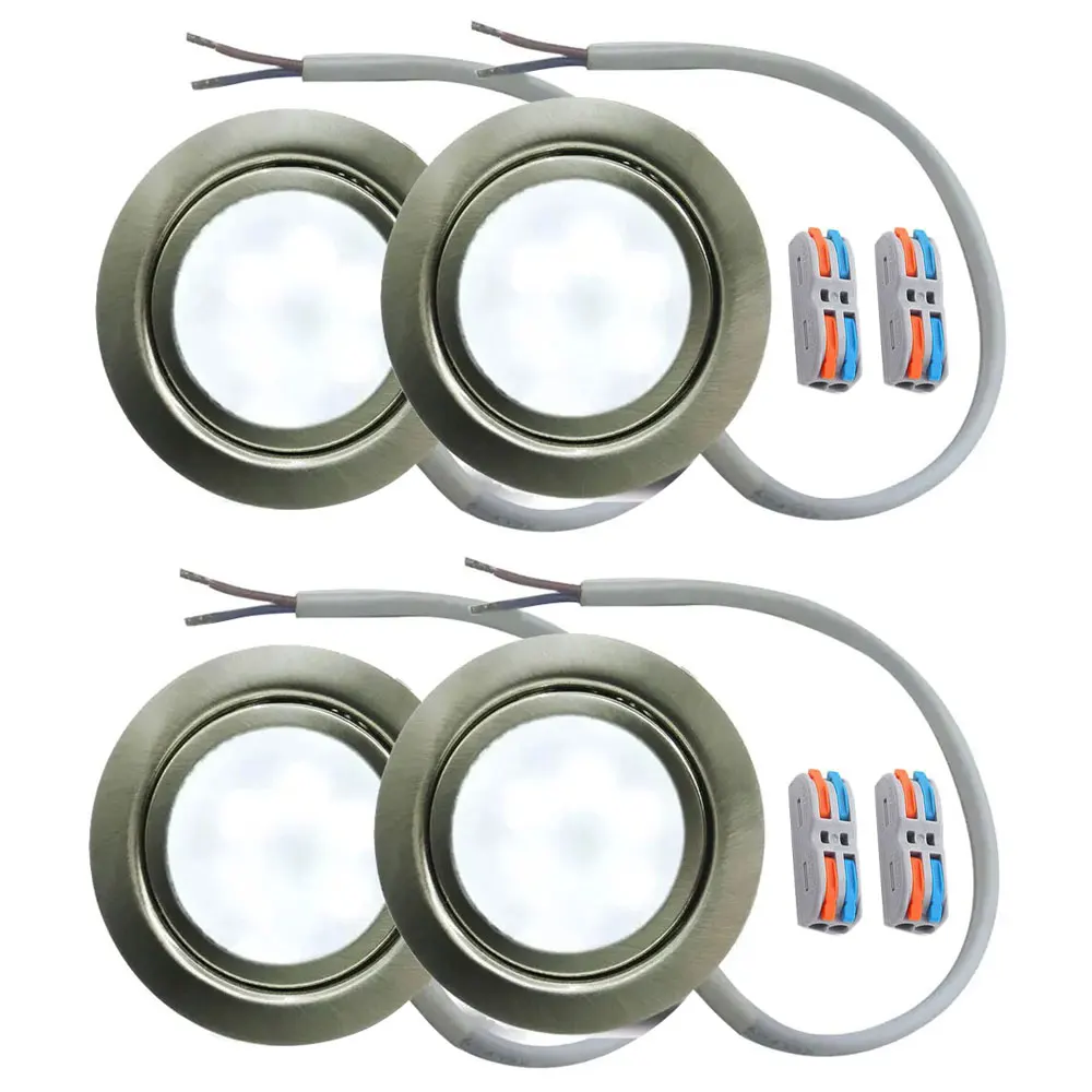 12v Glass Disc Downlight 10w Non Switched Silver Recess - Foto 9