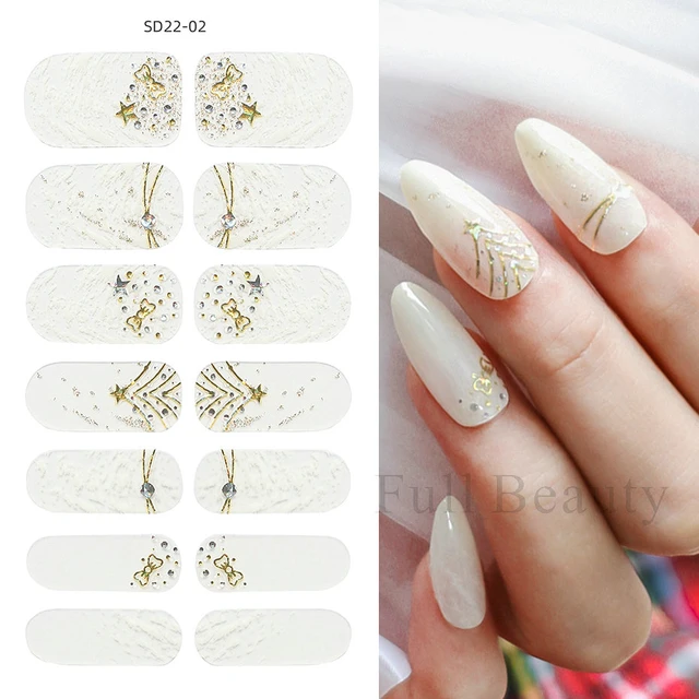 Christmas Nail Wraps Full Stickers Nail Polish Strips Diy - Temu Netherlands