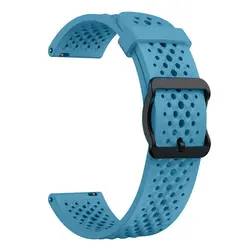 Silicone Breathable Smartwatch Strap, 20/22mm - 20mm (12 Premium blue)