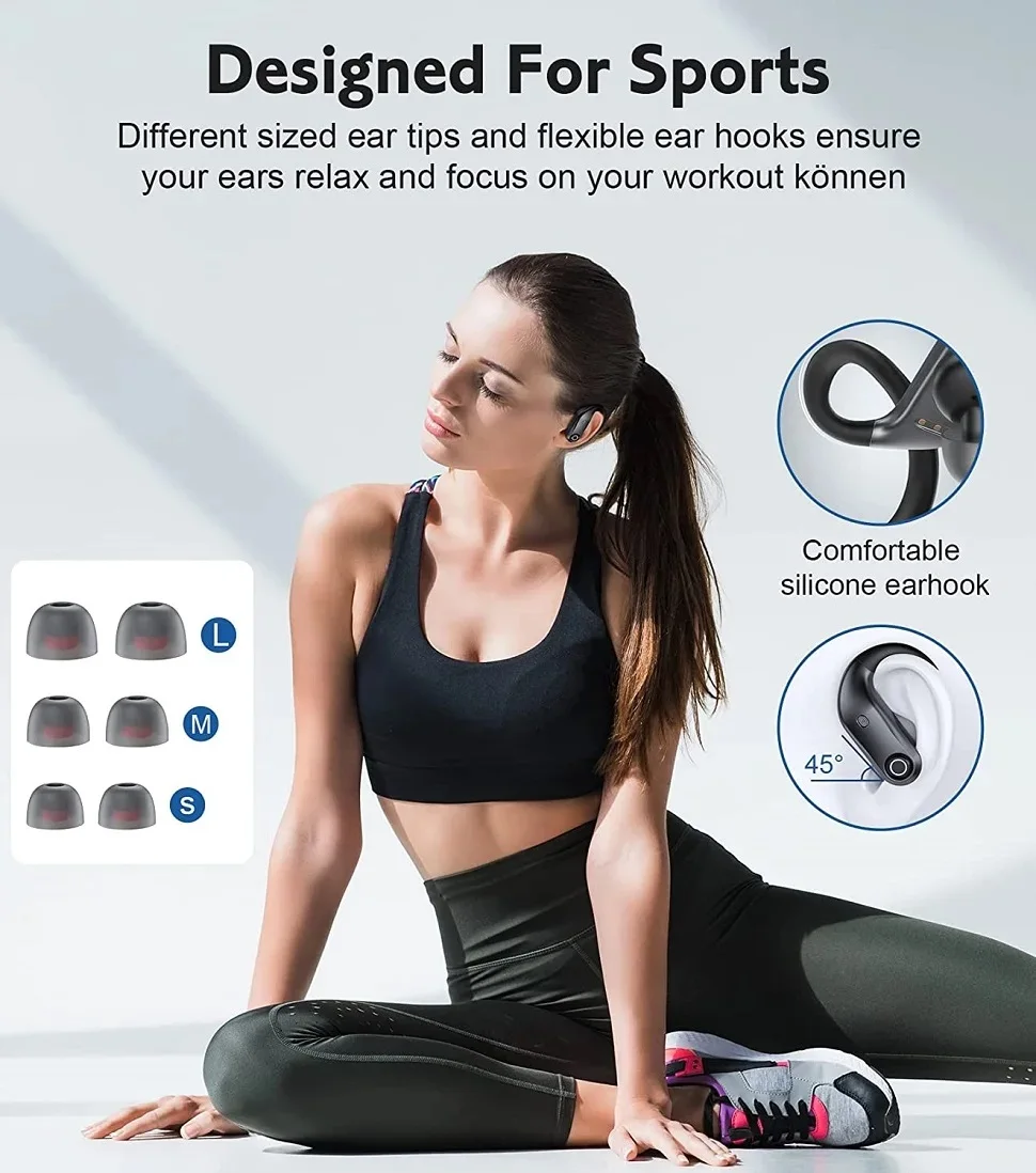 Description Picture 3 of itemBluetooth Headphones, Wireless Sports Earbuds Waterproof with Mic, Stereo in-Ear Earphones,Noise Cancelling Headsets for Running