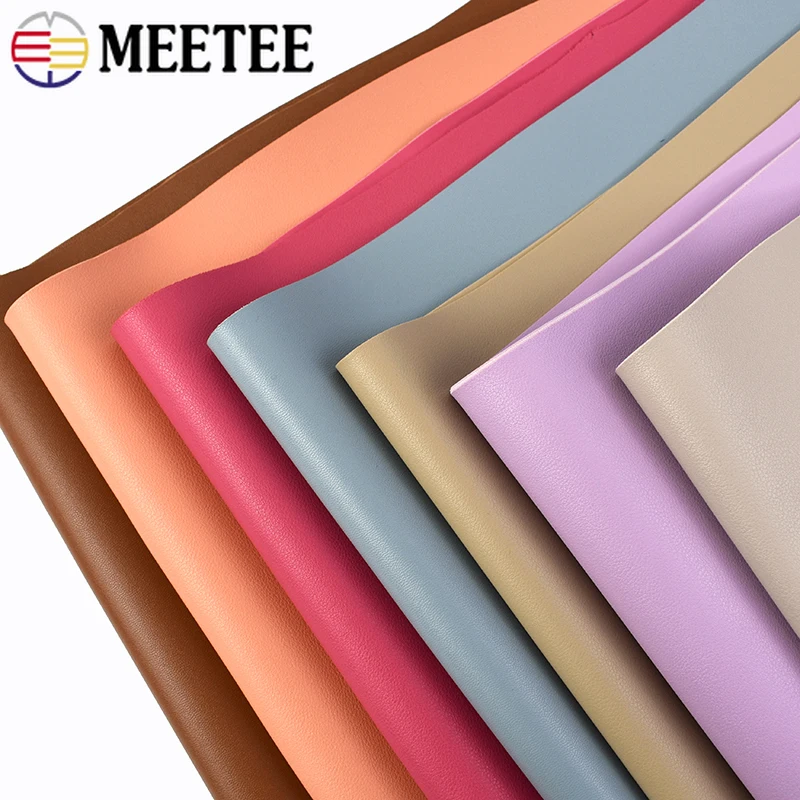 6 Colors Double Sided Faux Leather Sheets Thick Synthetic Dark