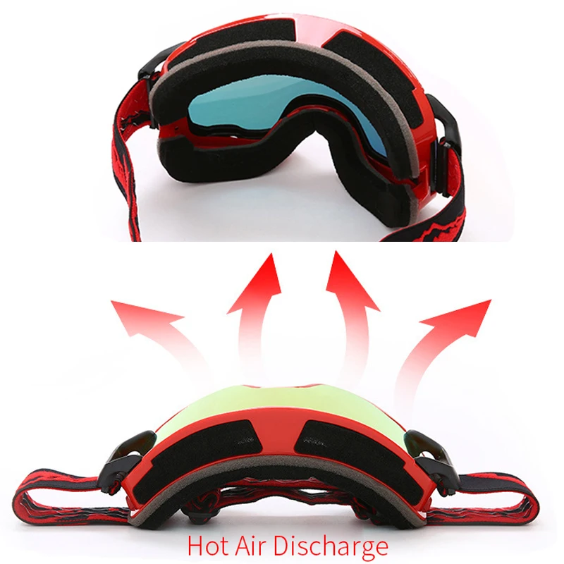 JSJM New Ski Goggles Men Women Double Layer Anti-Fog Big Ski Glasses Winter Outdoor Windproof Protection Ski Goggles Snowboard 4