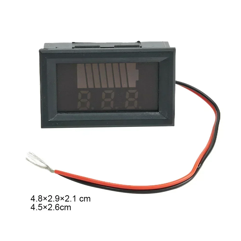 Colorful LED Voltmeter For Electric Vehicles Accurate Battery Voltage Measurement With Red And Blue Digital Display