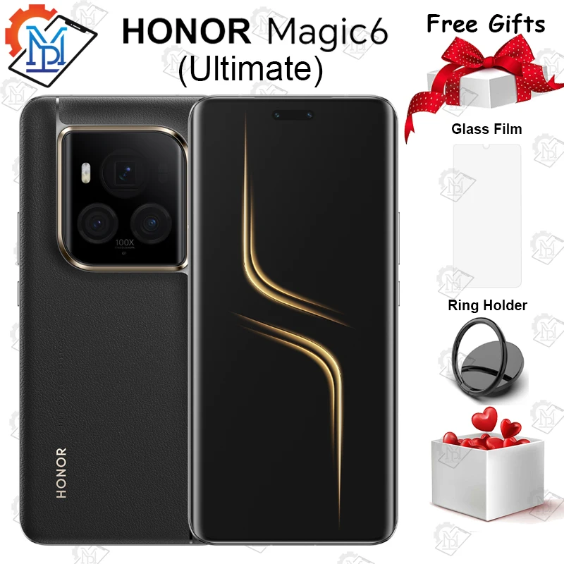 Nuovo Originale Honor Magic 6 Ultimate 5G Phone 6.8 "120Hz Schermo Snapdragon 8 Gen 3 Fotocamera 180Mp Batteria 5600Mah Gms Smartphone