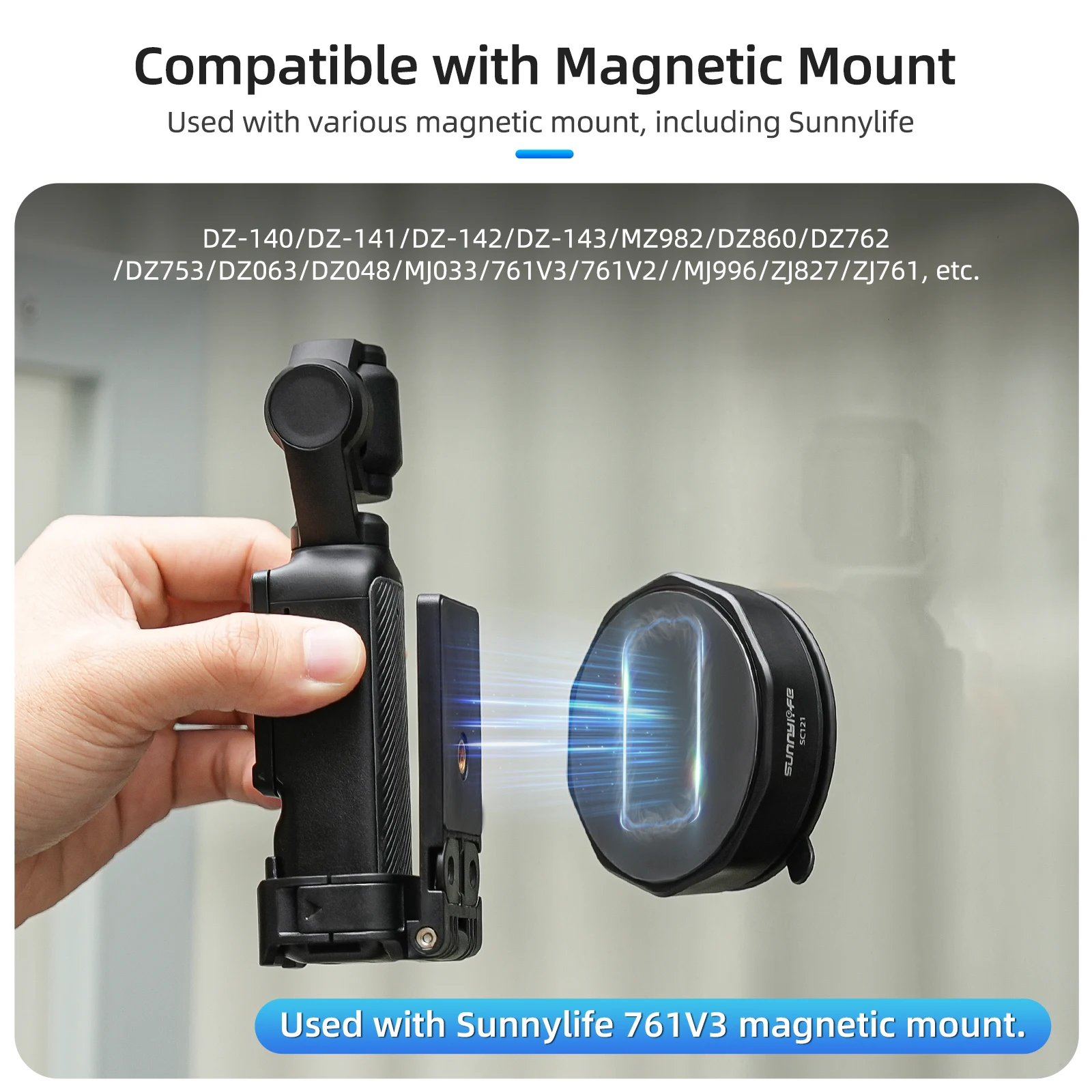 Support à ventouse rotative pour GoPro, vue de côté montrant l'articulation pivotante.