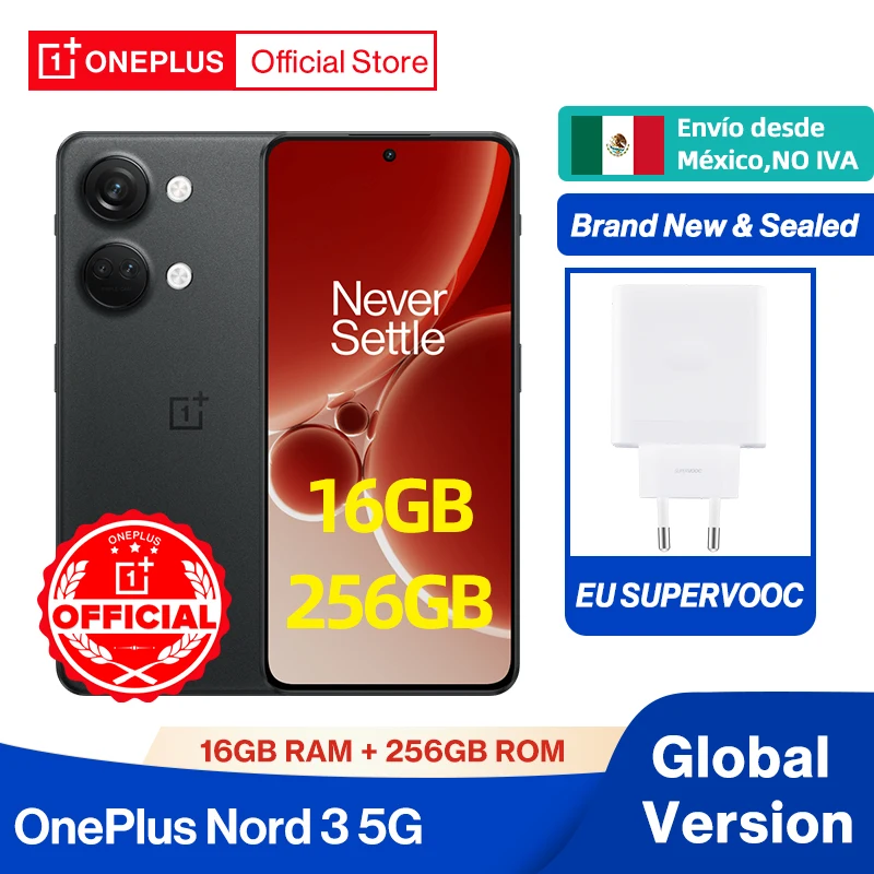 OnePlus-Nord 3 5G, versión Global, 16GB de RAM, MediaTek Dimensity