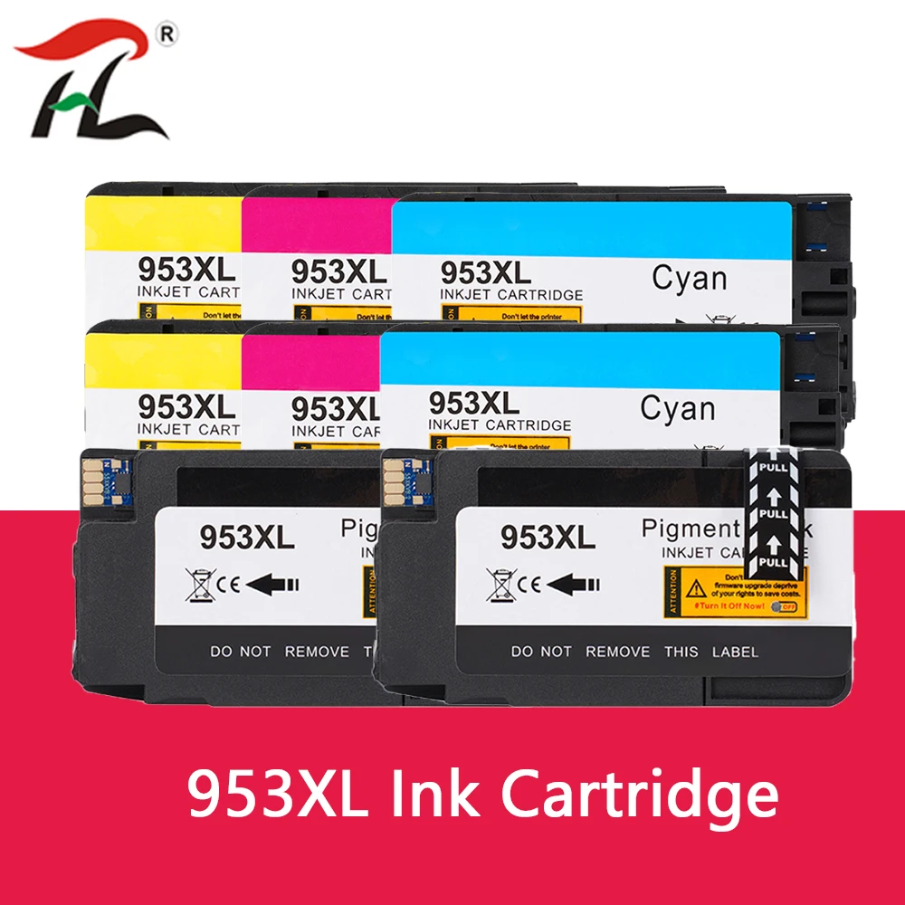 

4PK 953XL New Ink Cartridge Compatible HP 953 hp953 XL Black CMYK for HP Printer OfficeJet Pro 7720 7730 7740 8210 8218