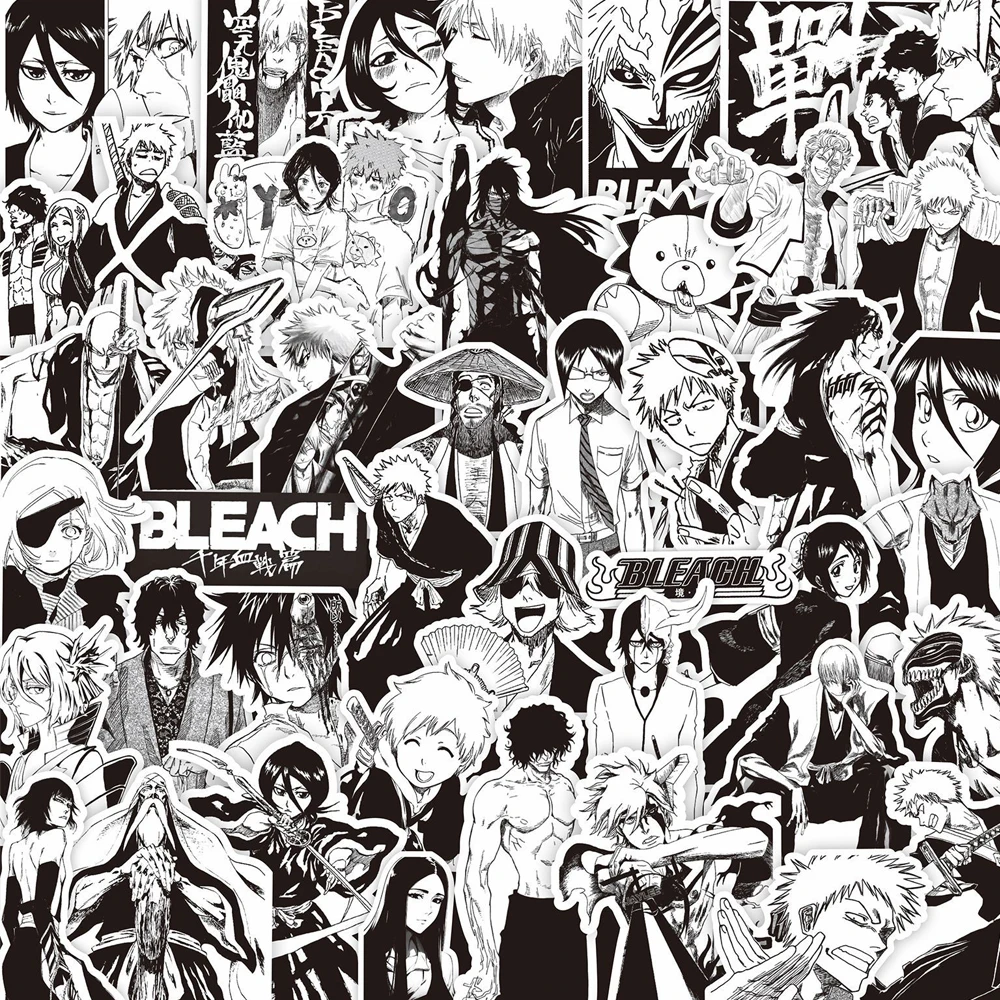 10/30/75PCS 재미있는 애니메이션 블리치 방수 낙서 스티커 노트북 컴퓨터 자동차 전화 케이스 운반 케이스 기타 방수 스티커