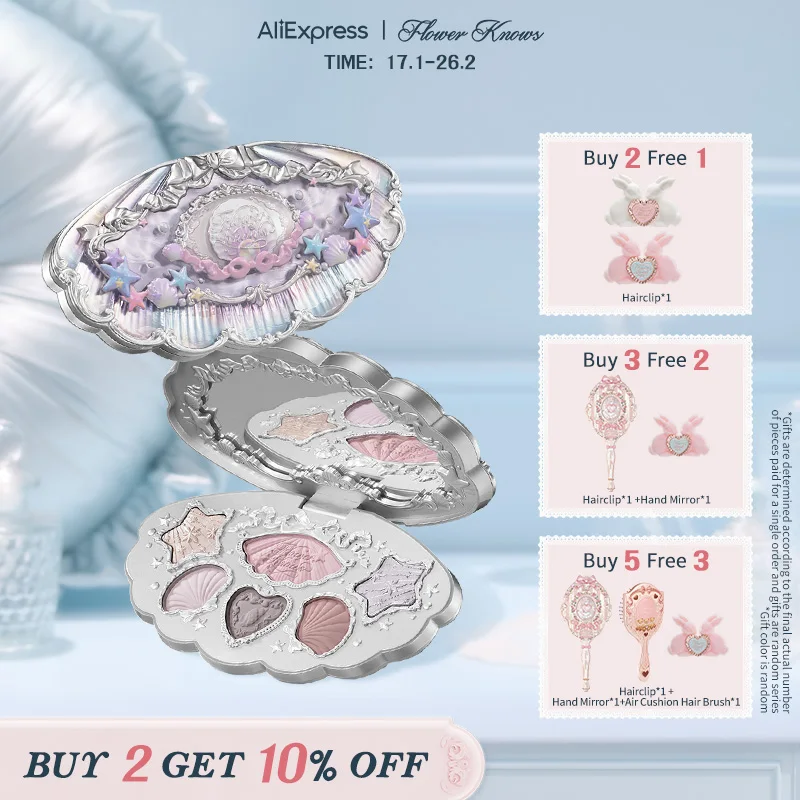 Flower Knows Shell's Jewel Collection 6-Color Makeup Palette