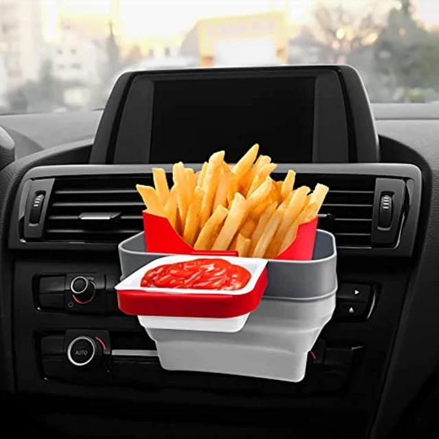 Stretchable French Fry Holder for Car, Car Sauce Rack Ketchup 2-in-1 French  Fries Storage Box - Connects to Vent,Car Accessories - AliExpress