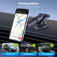 TOPK Magnetic Car Phone Holder Strong Suction Cup Mount Dashboard Windshield Stand Long Arm 360° Adjustable Mobile Phone Holder - Image 3