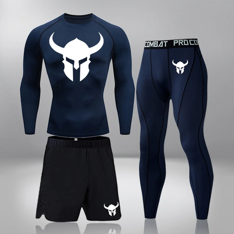 

Men's Compression Sportswear Suit GYM Tight Clothes Yoga Sets Workout Jogging MMA Fitness Clothing Tracksuit Pants Sport Tights
