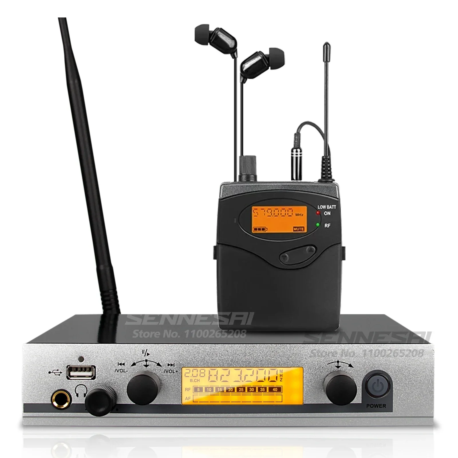 BK530 UHF Wireless In-Ear Audio Monitoring System Available In Multiple Bands For Stage,Concert And Speech Whole Metal wireless in ear monitor