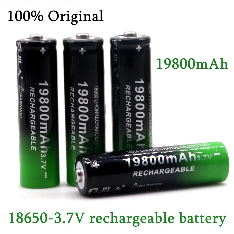 New 18650 Li-Ion battery 19800mah rechargeable battery 3.7V for LED flashlight flashlight or electronic devices batteria