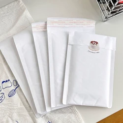 10Pcs White Bubble Envelopes Kraft Paper Bubble Envelope Shockproof Self-Sealing Filled Envelope Gift Bag Shipping Packages
