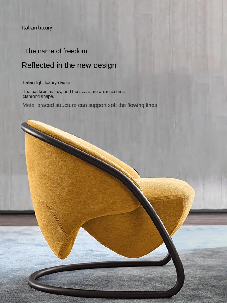 

zq Creative and Slightly Luxury Single Leisure Chair Home Bedroom Living Room Balcony Lazy Sofa Fabric Rocking Chair