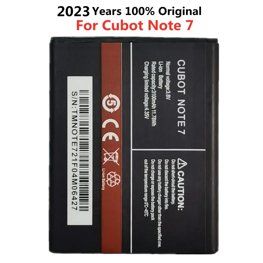 

2023 Years Original Phone Battery For Cubot Note 7 Note7 3100mAh Rechargable Replacement Battery Bateria In Stock Fast Shipping