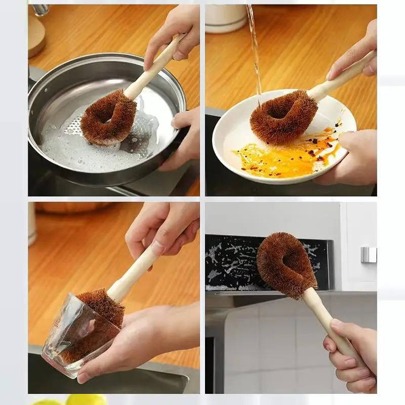 

Introducing The Ultimate Palm Coconut Oil Non-Stick Brush The Miracle Tool For Lazy Cleaning This Brush Is The Long Handled P