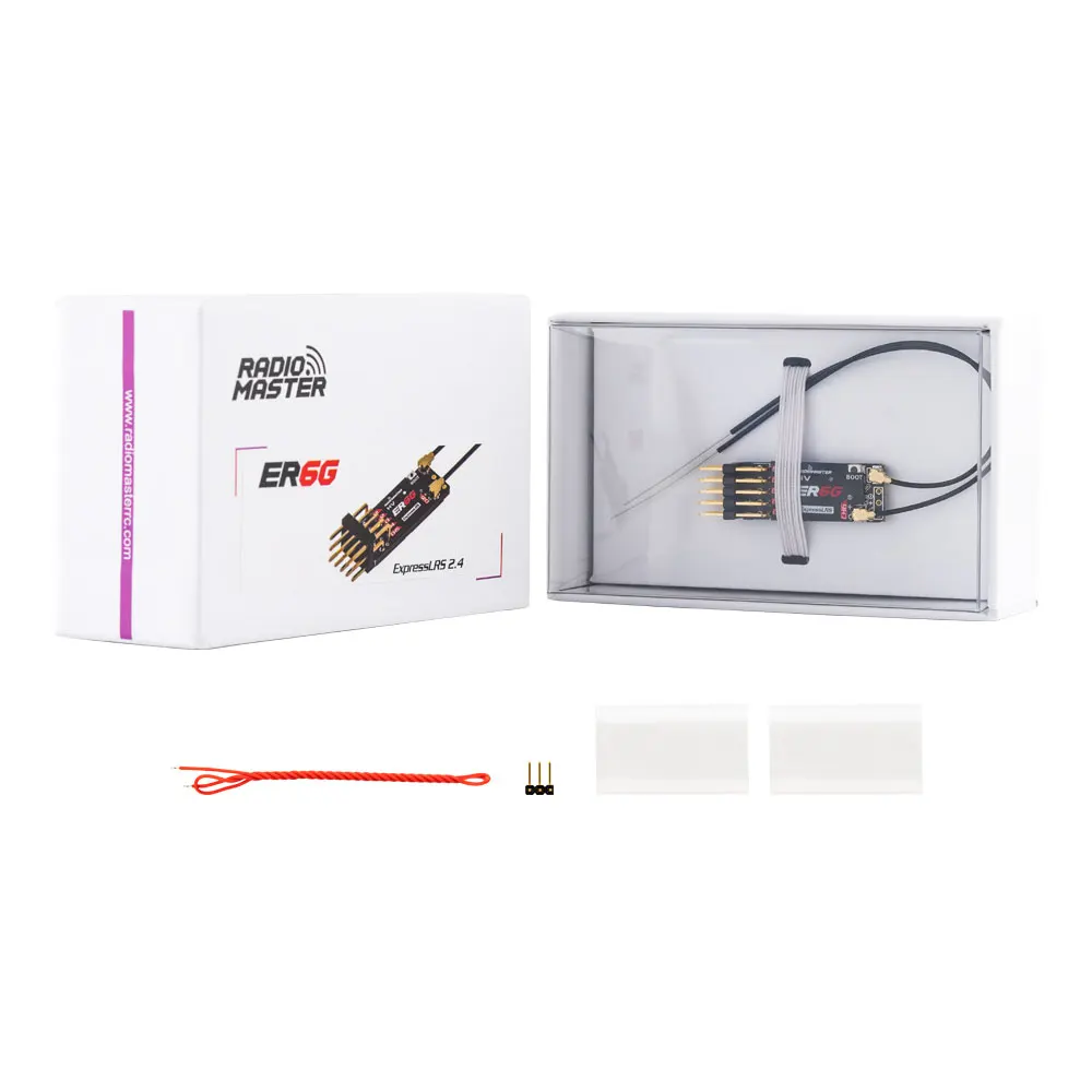 RadioMaster ER6G/ER6GV Récepteur ELRS pour Planeur RC - 6 Canaux PWM