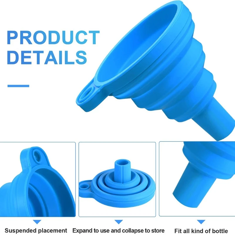 

Silicone Collapsible + Steel Rasin Filters Set 6Pack Foldable Resuable P9JB