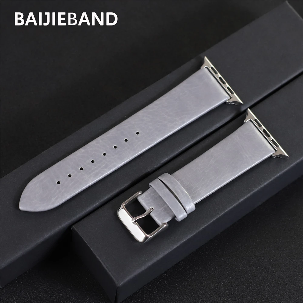 حزام جلد ناعم لساعة أبل ، سوار لساعة iWatch 6 ، 5...