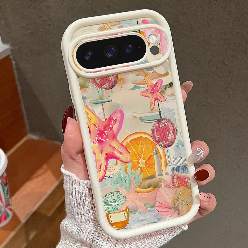 Vibrant Orange Fruit Pattern Shockproof Silicone Phone Case