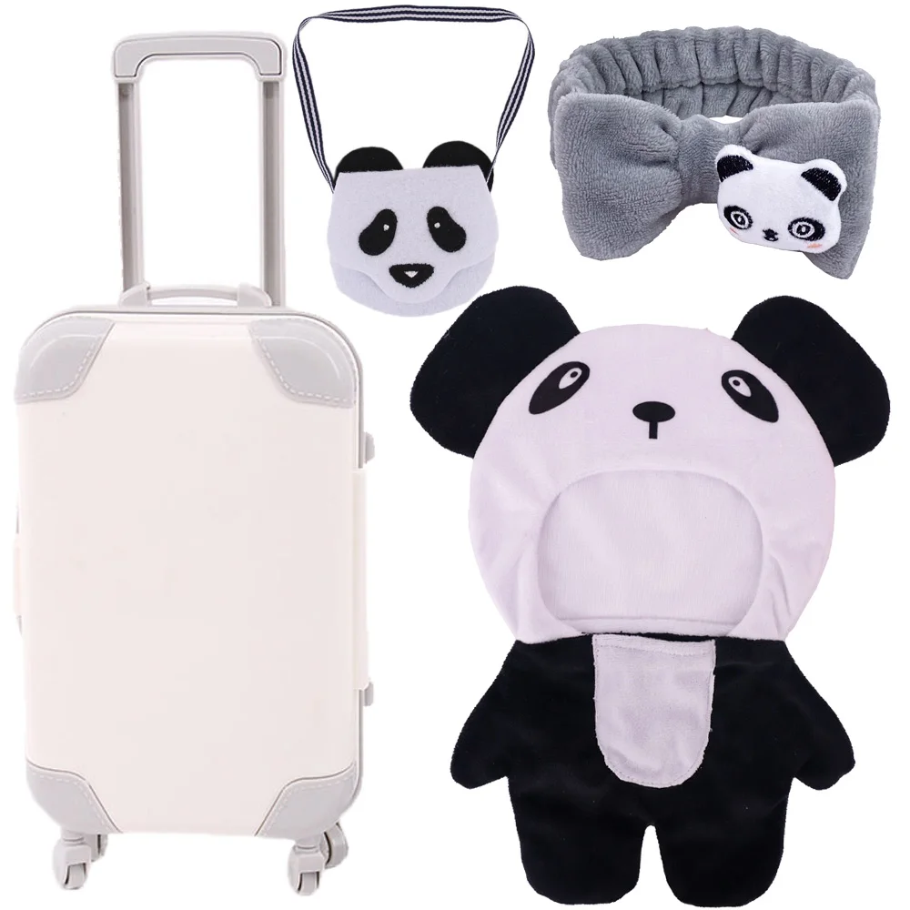 

4Pcs/Set for 30cm lalafanfan Doll Clothes Cafe Duck Accessories Suitcase Bag Fit Animal Plush Stuffed Toys,Christmas Present