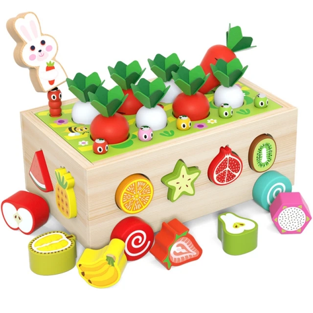 Jogo de colheita de madeira para crianças, brinquedos montessorianos,  brinquedos educativos para aprendizagem precoce para meninos e meninas,  seleção de formas, 1 ano, 2 anos, 3 anos - AliExpress