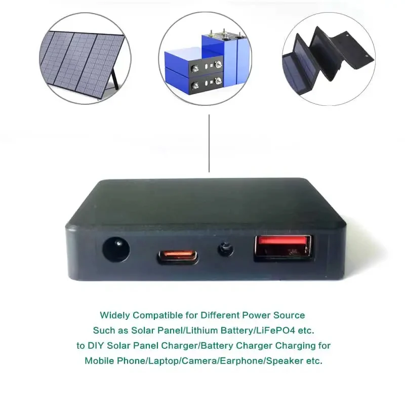 Solar Charger 2/4pcs Controller Solar Panel Voltage Stabilizer Inverter QC 2.0 3.0 PD 2.0 3.0 Quick Charge and DC Output for DIY Charger