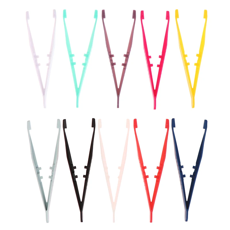 Precision Tweezers Tweezer Tool Phone Repair Tweezers 10pcs Plastic Tweezers Medical Repair Small Disposable Tweezers Tools Crafts Kids Toys Plastic Clips Random