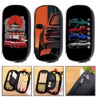 Japan JDM Modified Cultural Cosmetic Case Pencil Bag Racing Car Stationary Bags Engine Pencil Box School Cases Supplies 1
