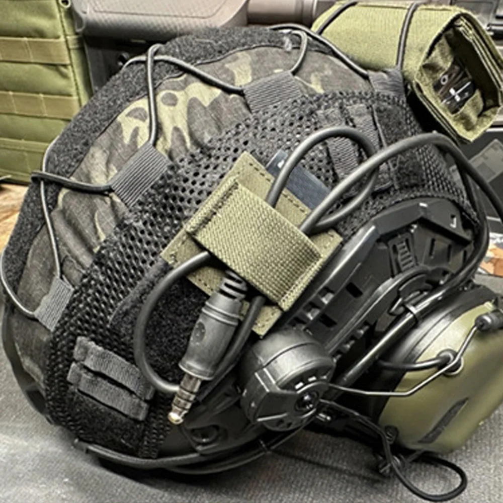 Tactical Headset Tactical Headset Bracket Tactical Helmet Accessories Tactical Headset Clip Tactical Helmet Adapter Walkie Talkie Headset Adapter Tactical Earphone Walkie Talkie Cable Management Elastic Storage Organizer Holder For FAST MICH Helmet Headset Accessories