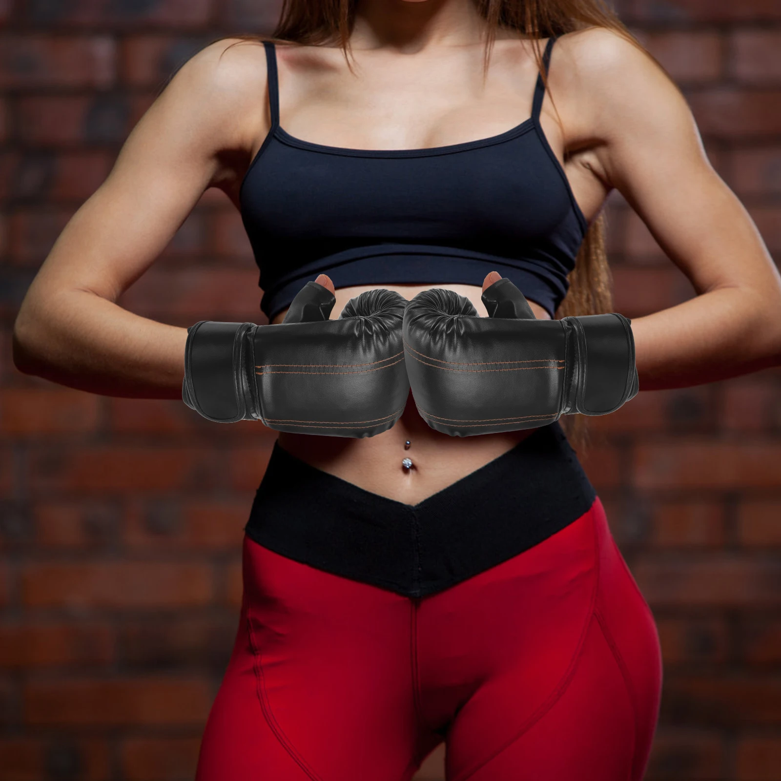 1 Pair Of Boxing Gloves Training Sparring Gloves Protect Boxing Fingerless Half Finger