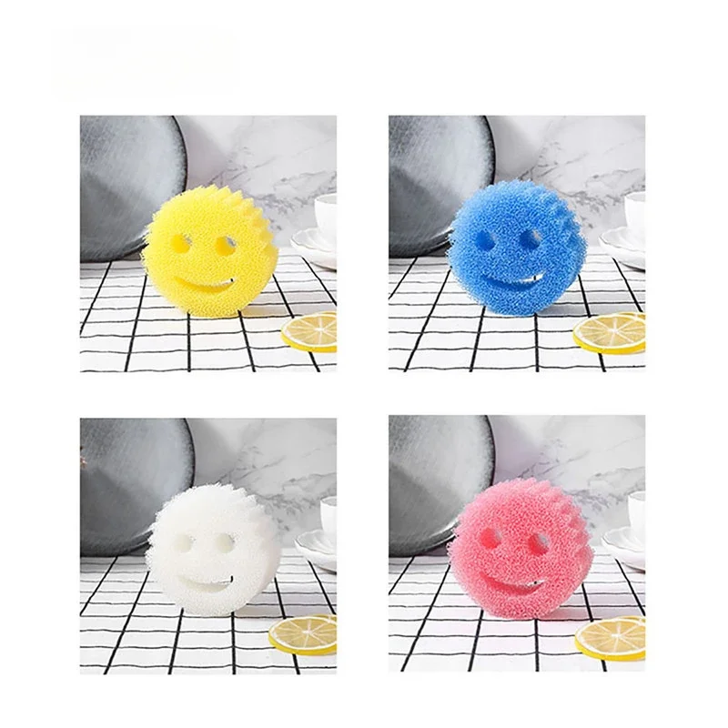 8Pcs Scouring Pad Sponge Useful Things for Kitchen Household Dishwashing Bathroom Cleaning Wipe Strong Miracle Sponges