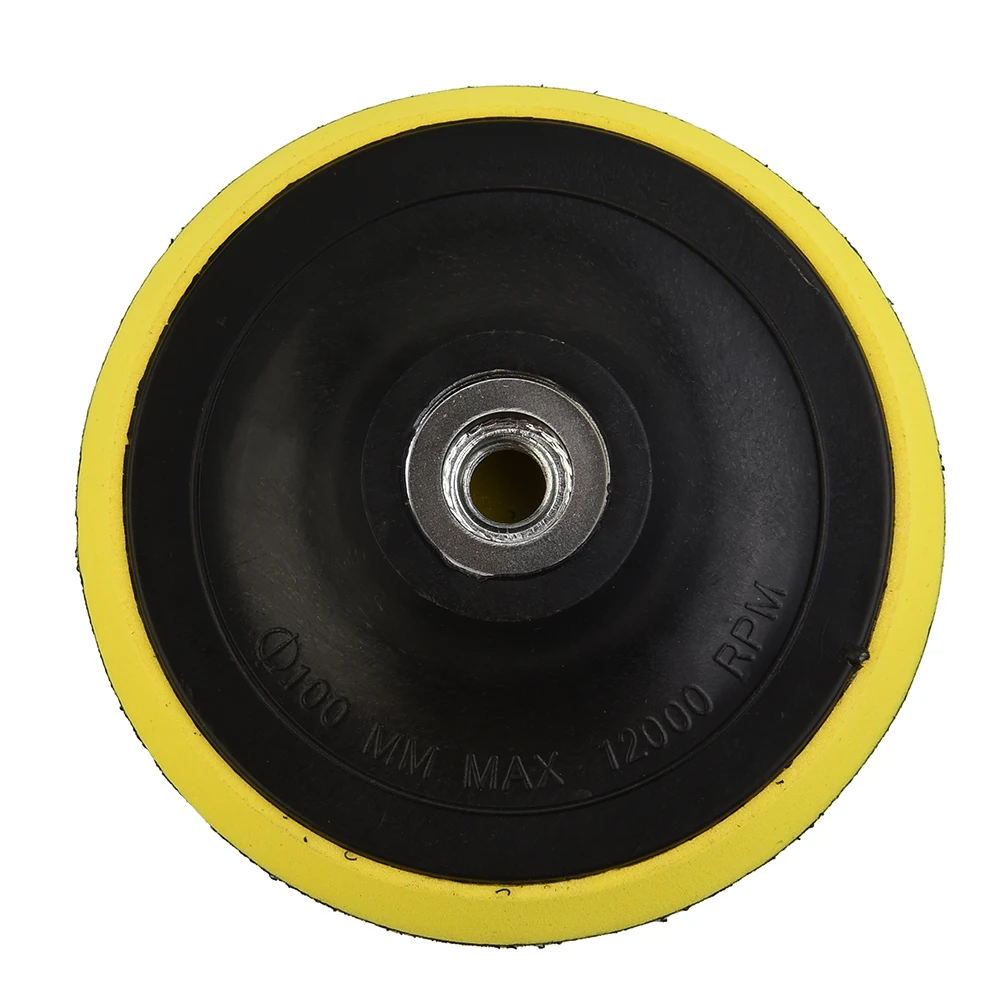 4 Inch(100mm) Hook And Loop Buffing Pad For Sanding Discs, Rotary Backing Pad With M10 Drill Adapter And Soft Foam Layer 6 hook ring discs 6 buffer pads respectively loop sanding pad for sanding discs drill attachment soft foam layer buffering pad