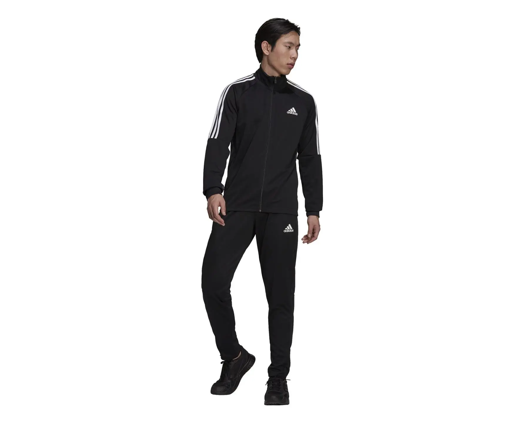 Adidas Original M Sereno Ts Men's Tracksuit Set Football Wear and Training Products Sports Exercise Black Color Top and Bottom