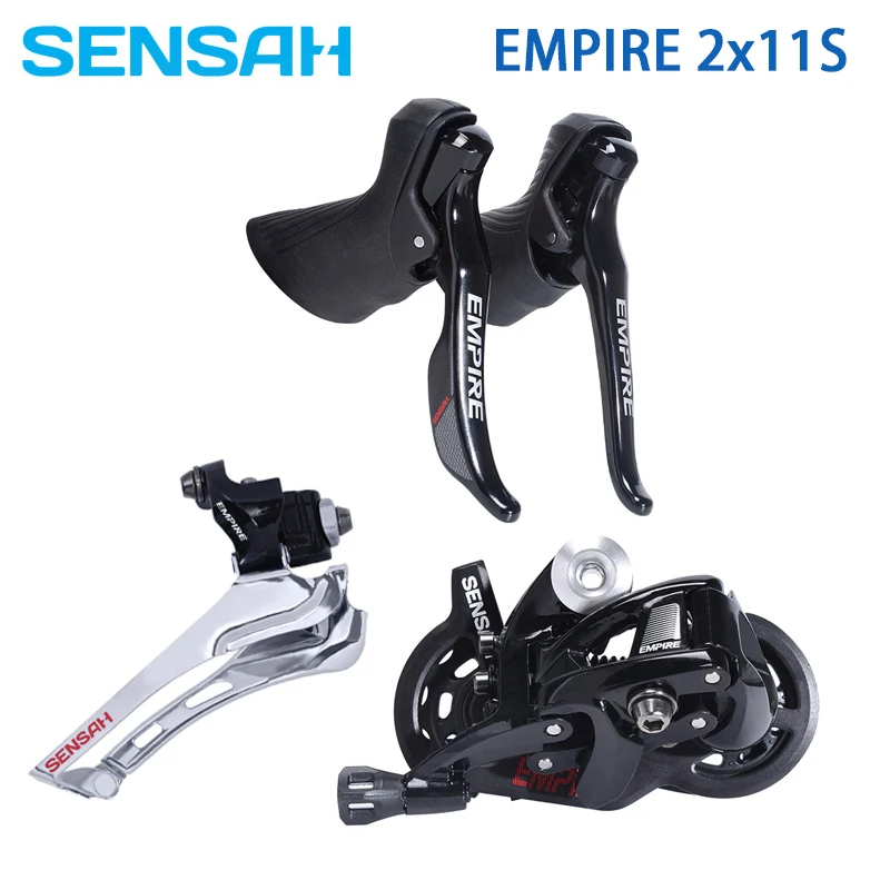 

SENSAH EMPIRE 2X11 Speed Carbon Fiber Bicycle Derailleur Variable Handle Front Derailleur Rear Derailleur Road Bikes 11S 4 Kit