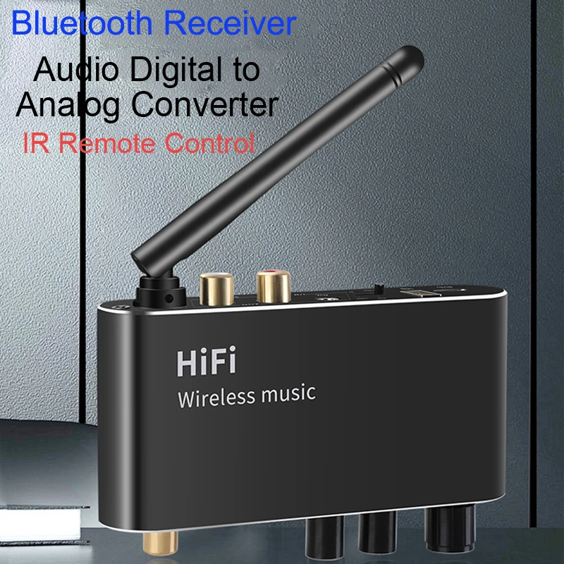 Bluetooth 5 1 receiver audio digital to analog converter usb disk 3 5mm