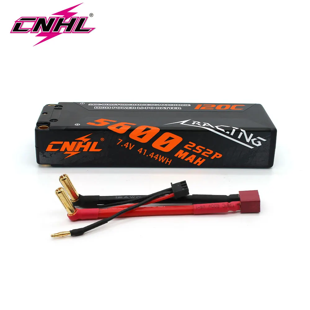 CNHL Lipo 2S 7,4 V аккумулятор 5600mAh 120C Жесткий Телефон с разъемом Deans T EC5 для радиоуправляемой машинки фотолодки автомобиля раллийные грузовики багги