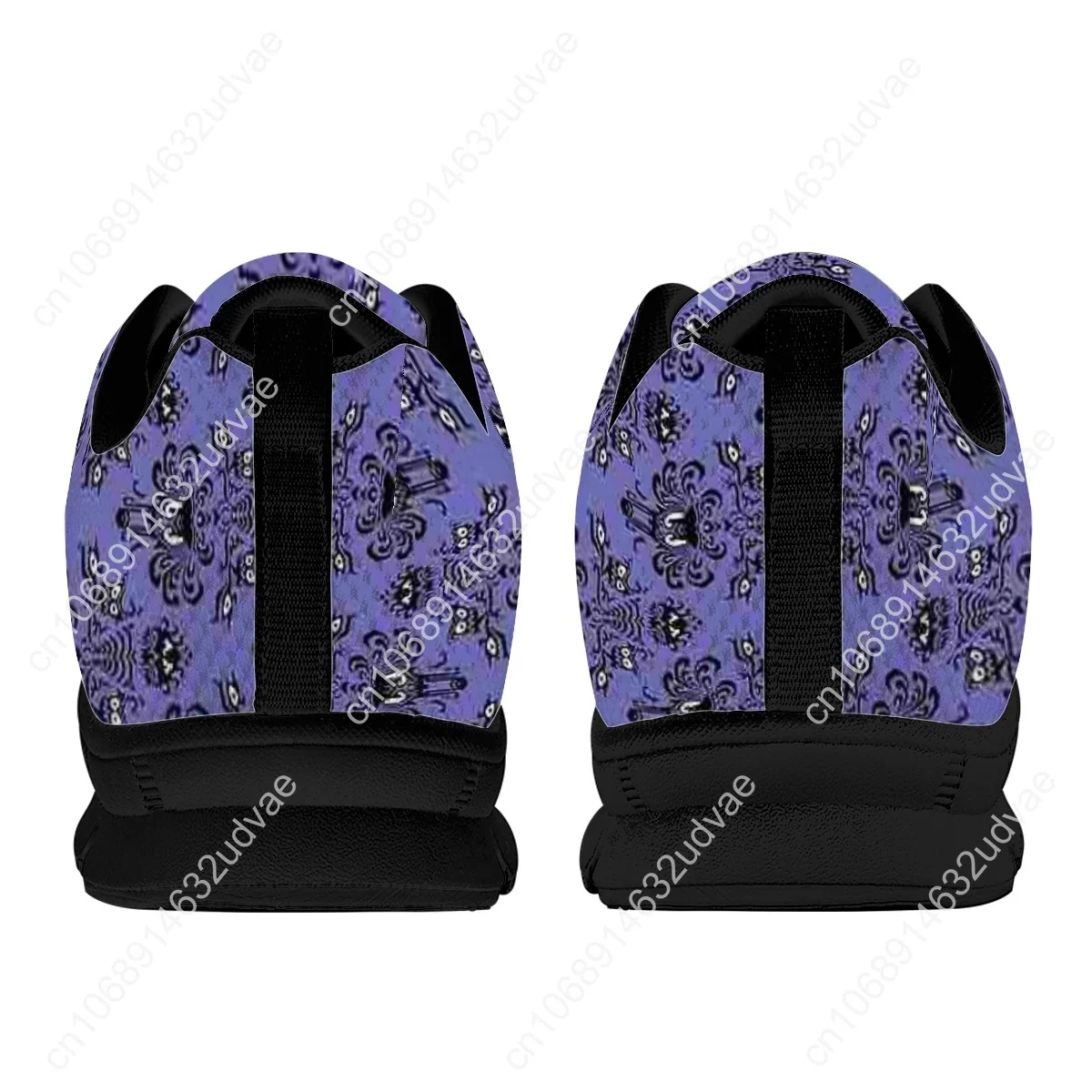 2023 Casual Shoes For Women Purple Haunted Mansion Print Running Jogging Lace Up Workout Ladies Sneakers Flats Shoes