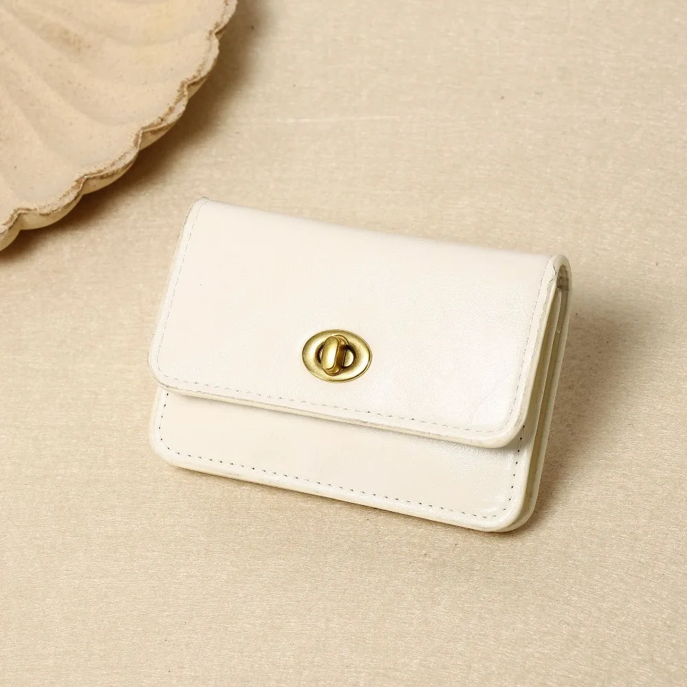 Sleek PU Leather Multi-Functional Coin Purse Wallet with Lock Closure