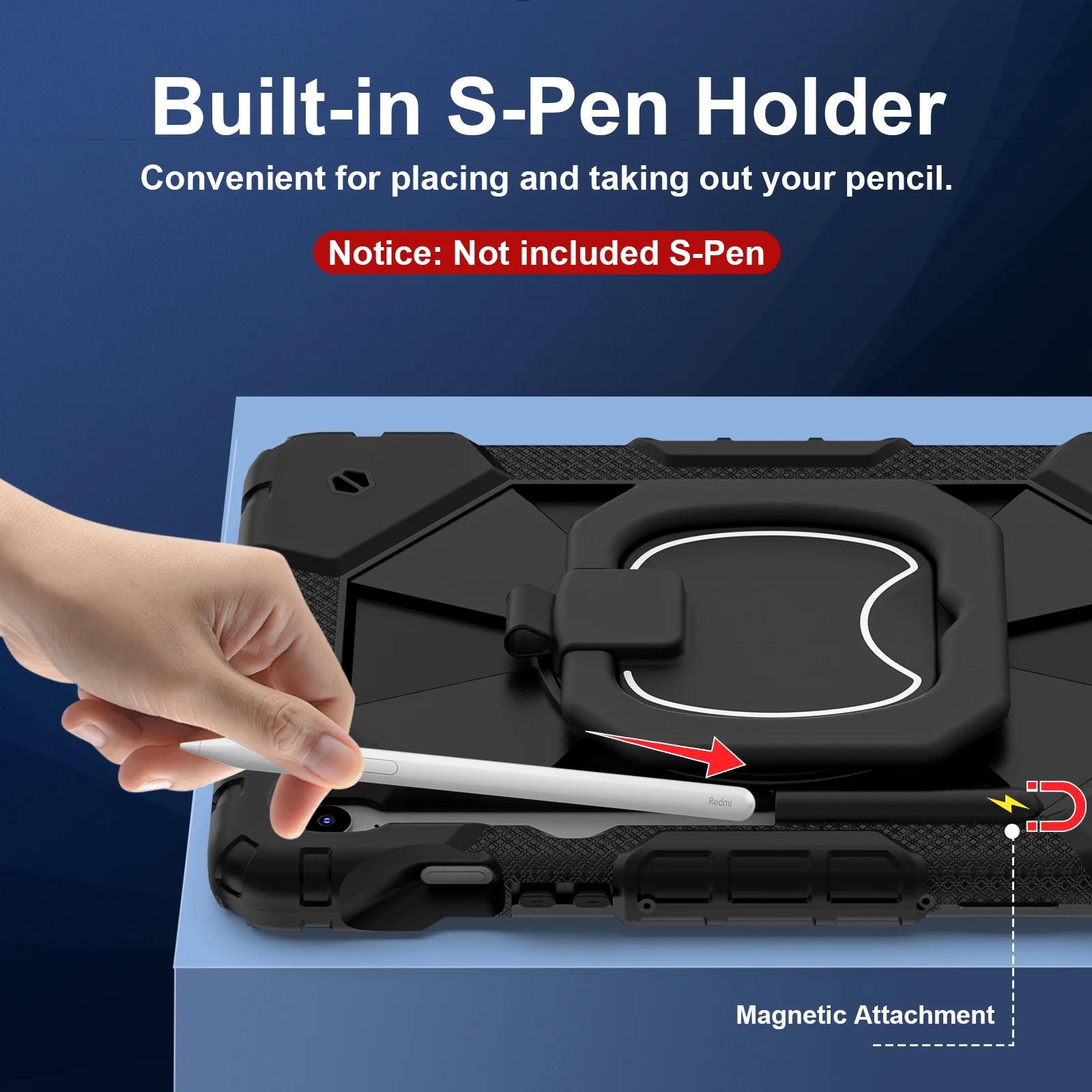 Silicone Case For Samsung Galaxy Tab Rotating Kids Stand Cover_voghion.com