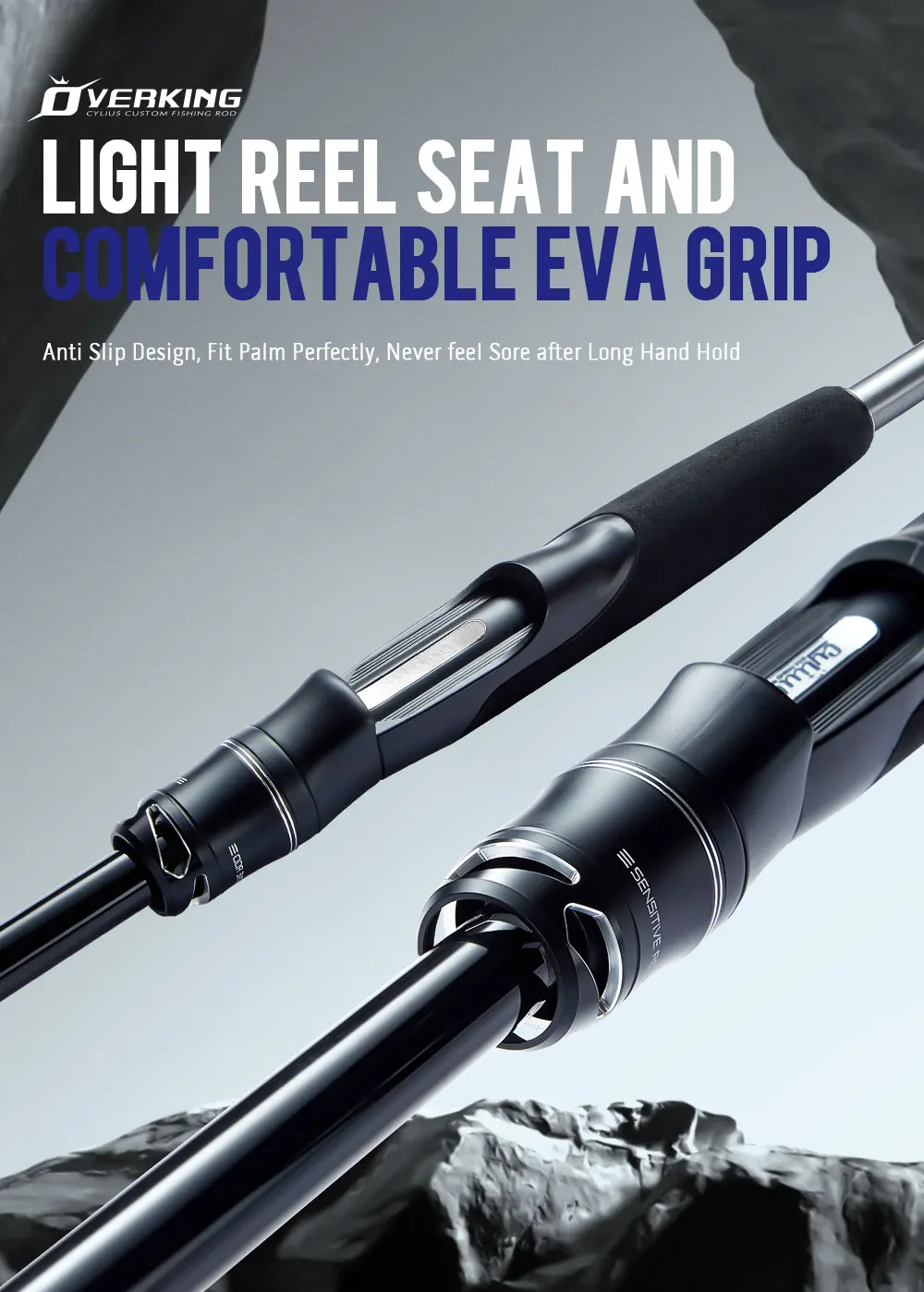 CYLIUS Overking Longcast Inshore Mehrzweck-Meeresangelrute 40T Carbon Ultralight Fuji Ring 2-teilige Salzwasser-Spinnrute – Detail 11