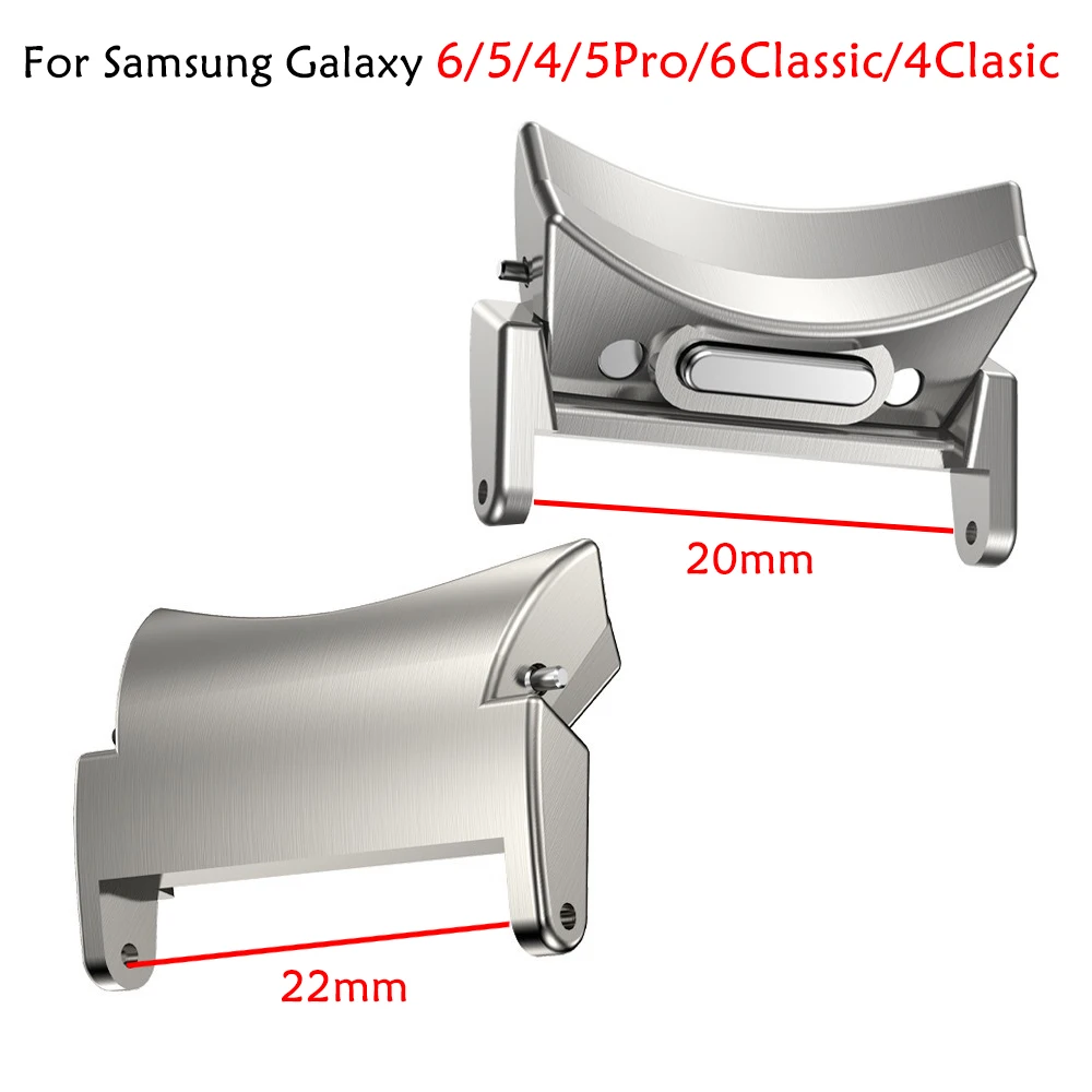 

22mm 20mm Quick Fit Connector for Samsung Galaxy Watch 6 5 4 40 44mm Metal Adapter For Galaxy Watch 6 Classic 47mm 43mm 42 46mm