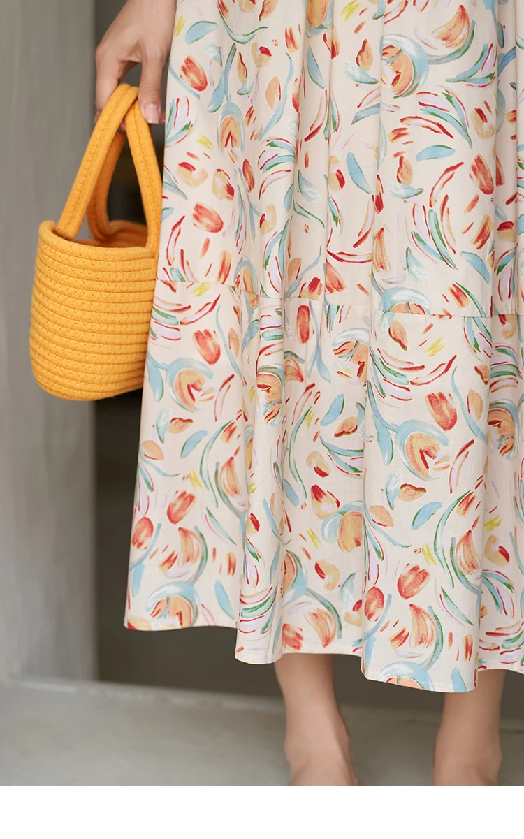MISHOW French Tulip Floral Chic Skirt for Women 2023 Summer